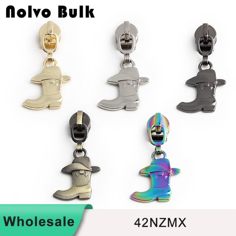 Cowboy Hat & Boots #5 nylon Zipper Pull - Wholesale & Custom Options | Fast Shipping 42nzmx