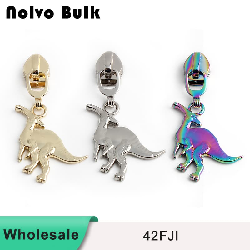 Parasaurolophus #5 nylon Dinosaur Zipper Pull - Wholesale & Custom Options | Fast Shipping 42fji