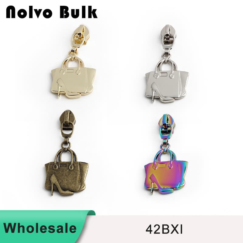 Bag & High Heel​ #5 nylon Zipper Pull - Wholesale & Custom Options | Fast Shipping 42bxi