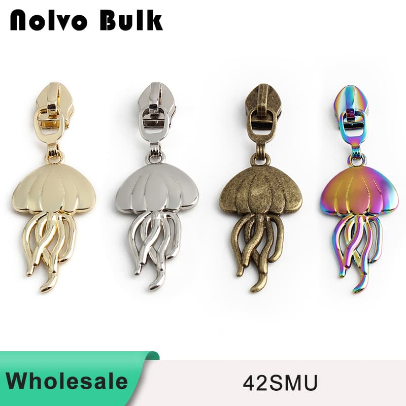 Jellyfish #5 nylon Zipper Pull - Wholesale & Custom Options | Fast Shipping 42smu