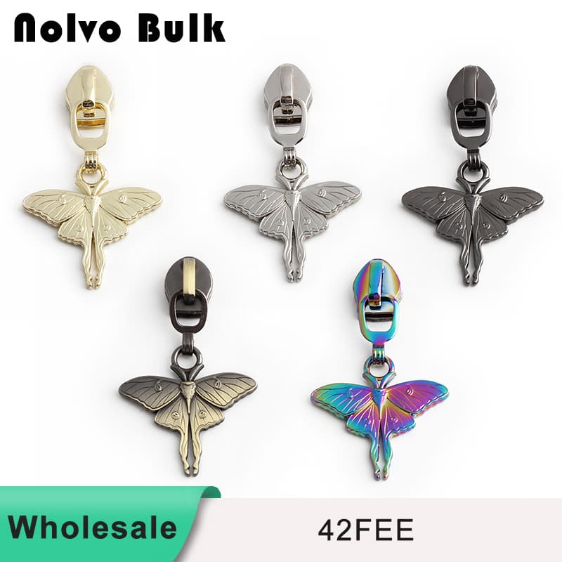 Moth #5 nylon Zipper Pull - Wholesale & Custom Options | Fast Shipping 42fee