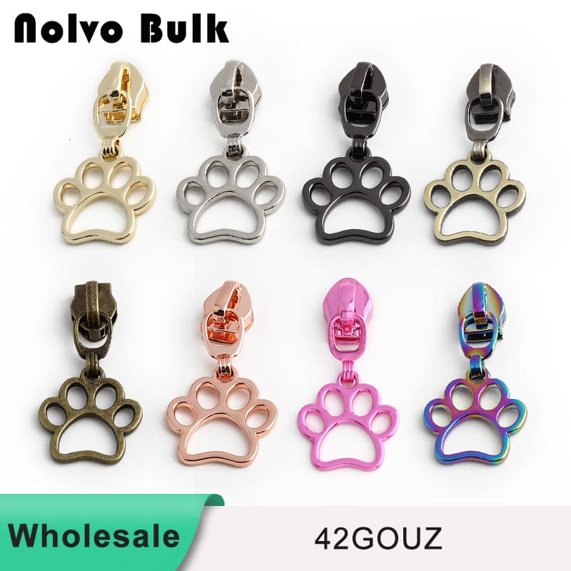 Paw Print #5 nylon Zipper Pull - Wholesale & Custom Options | Fast Shipping 42gouz