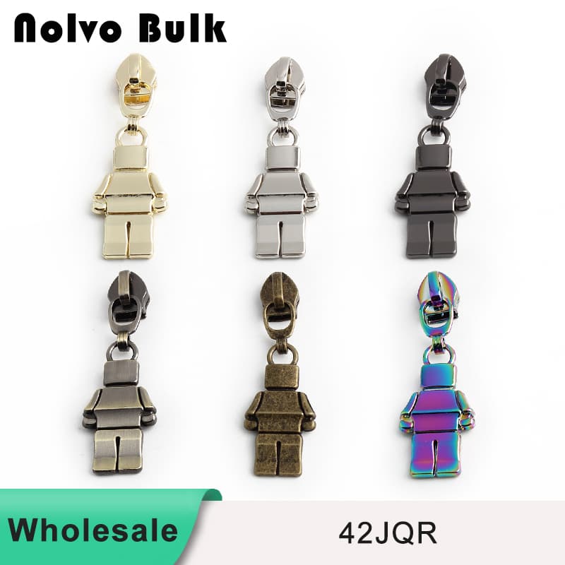 Robot #5 nylon Zipper Pull - Wholesale & Custom Options | Fast Shipping 42jqr