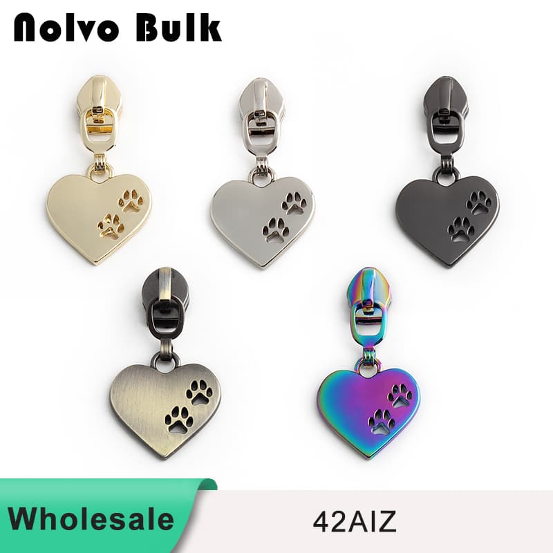 True Love Paw-Stamped #5 nylon Zipper Pull - Wholesale & Custom Options | Fast Shipping 42aiz