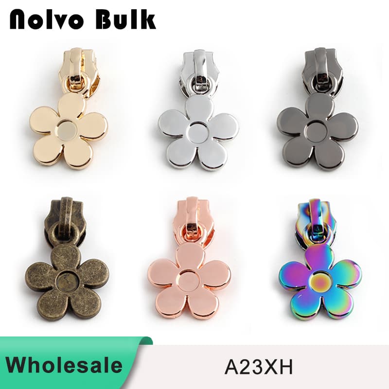 Five-Petal Flower #5 nylon Zipper Pull - Wholesale & Custom Options | Fast Shipping a23xh